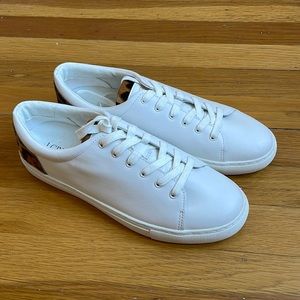 New without tags white and animal print tennis shoe
